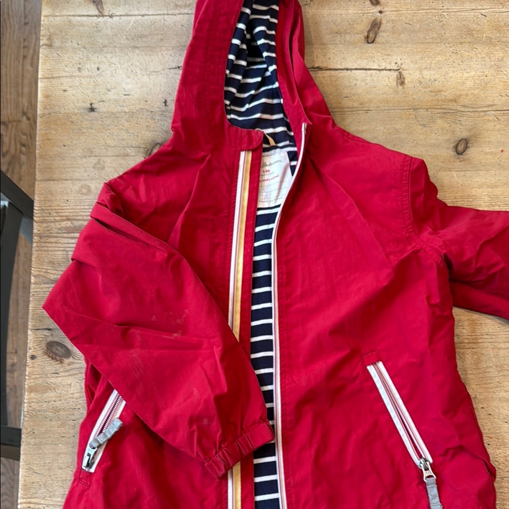 Hannah Anderson Red Kids Jacket with Striped Lining